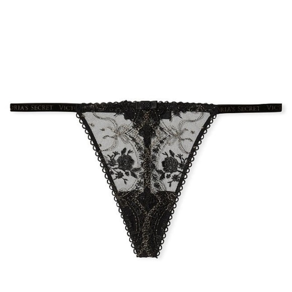 💖 Victoria Secret Very Sexy Embroidered V-String - Picture 3 of 5
